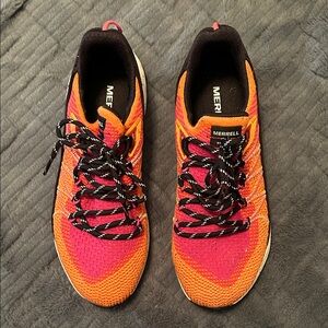 Merrell Vibrant Orange and Pink Hiking Shoes size 7.5 Excellent condition!